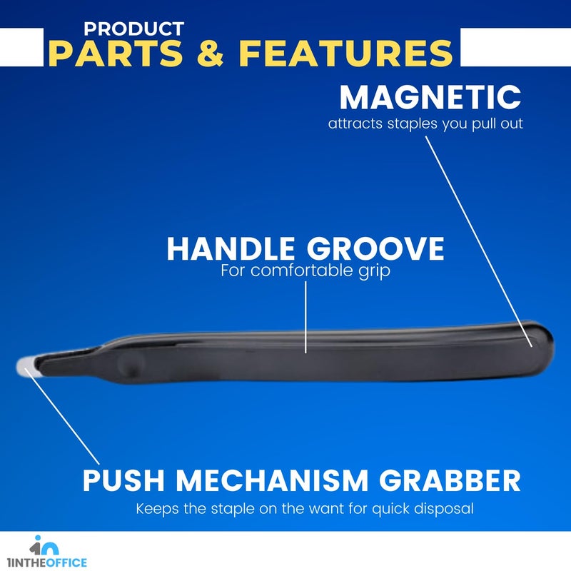 1InTheOffice Staple Remover Tool, Magnetic Staple Remover Stick, Easy Staple Puller Stick, "3 Pack " - Image 3